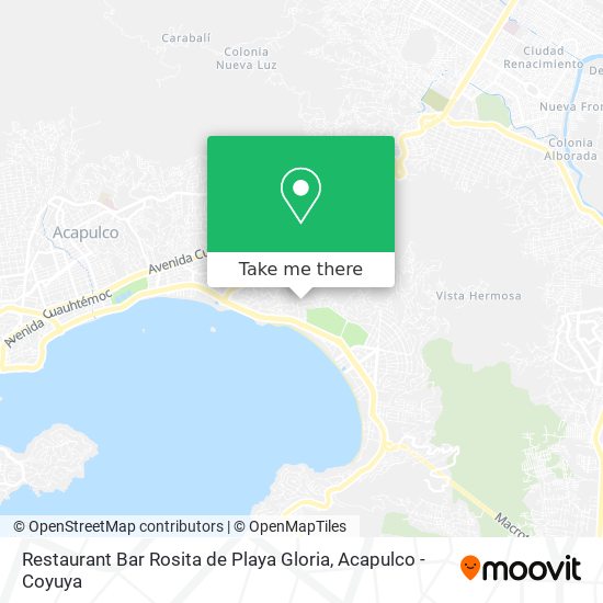 Restaurant Bar Rosita de Playa Gloria map