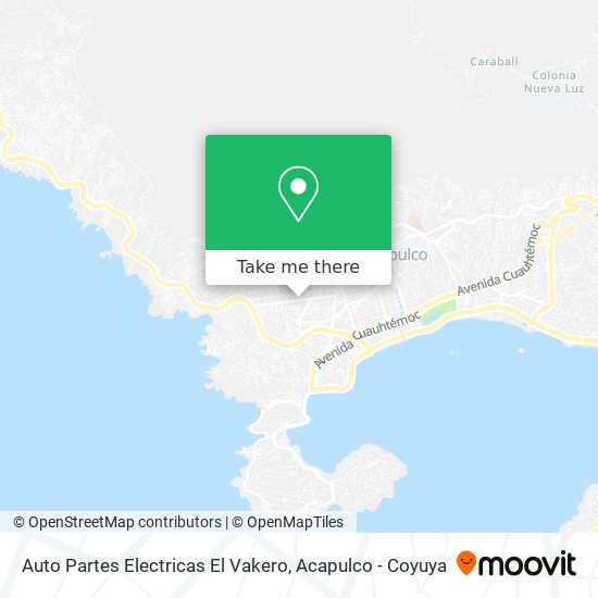 Mapa de Auto Partes Electricas El Vakero