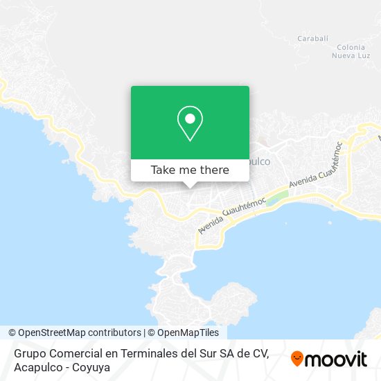 Grupo Comercial en Terminales del Sur SA de CV map