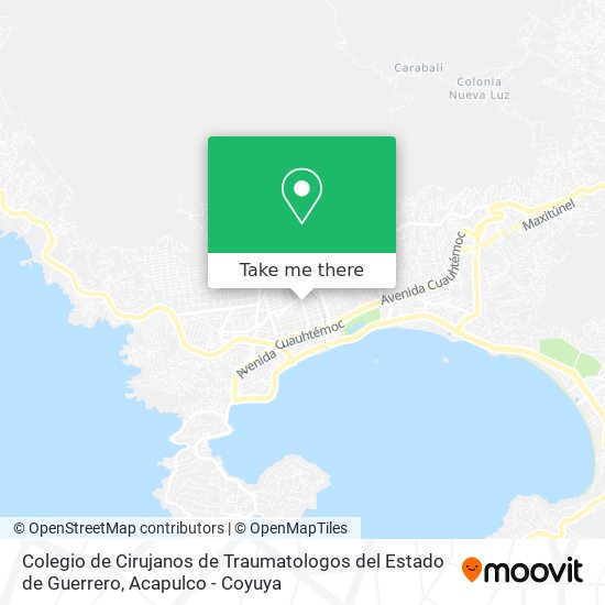 Colegio de Cirujanos de Traumatologos del Estado de Guerrero map
