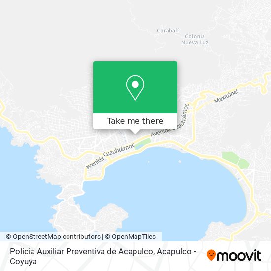 Mapa de Policia Auxiliar Preventiva de Acapulco