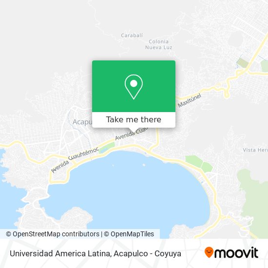 Universidad America Latina map