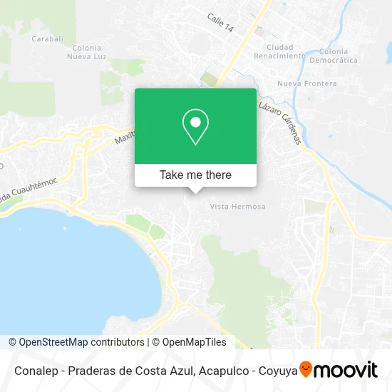 Conalep - Praderas de Costa Azul map
