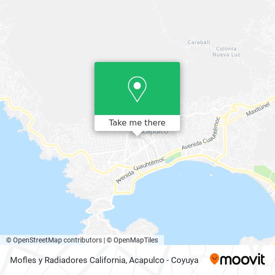 Mofles y Radiadores California map