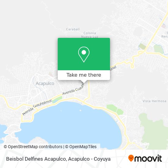 Beisbol Delfines Acapulco map