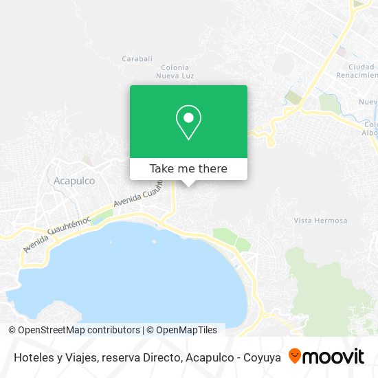 Mapa de Hoteles y Viajes, reserva Directo