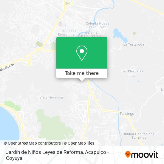 Mapa de Jardín de Niños Leyes de Reforma