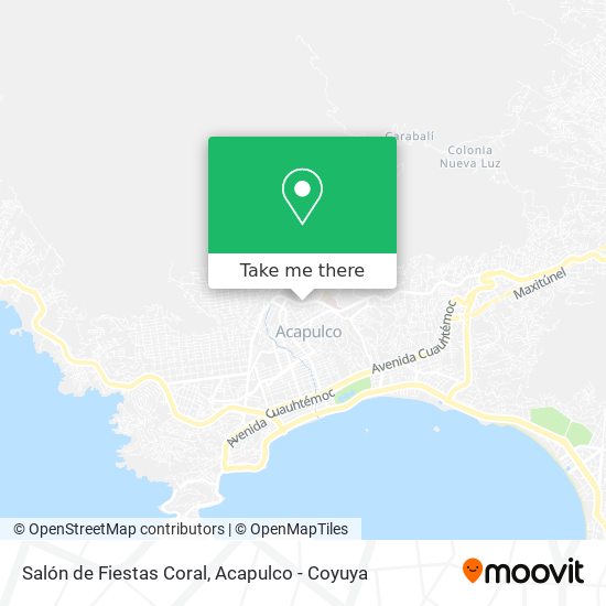 Mapa de Salón de Fiestas Coral