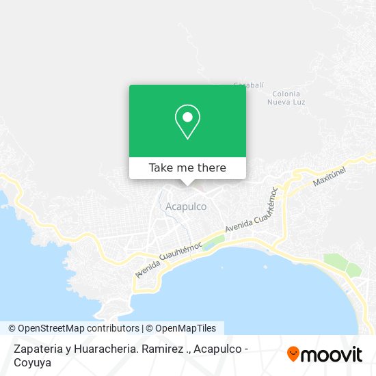 Zapateria y Huaracheria. Ramirez . map