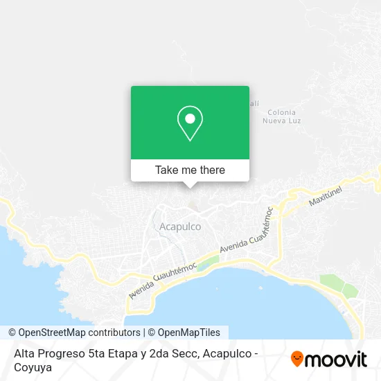 Alta Progreso 5ta Etapa y 2da Secc map