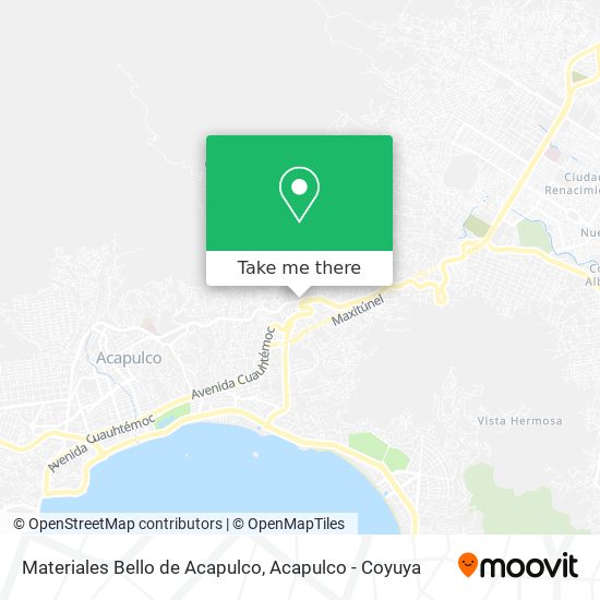 Materiales Bello de Acapulco map