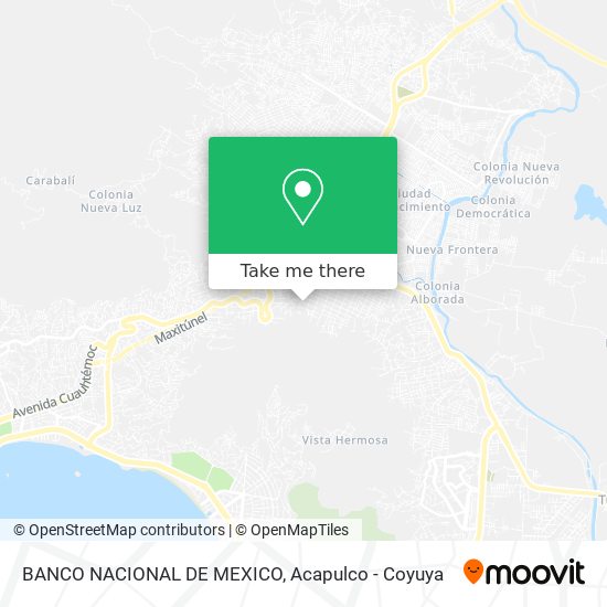 BANCO NACIONAL DE MEXICO map