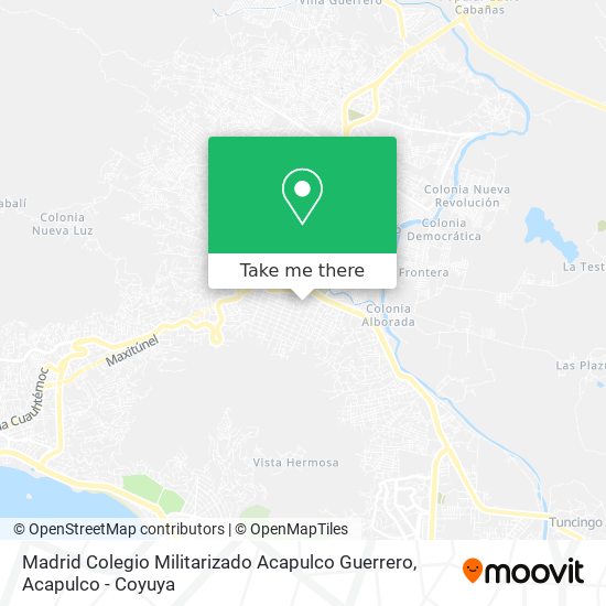 Madrid Colegio Militarizado Acapulco Guerrero map