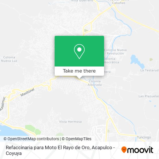 Refaccinaria para Moto El Rayo de Oro map