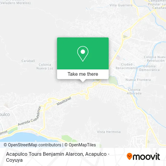 Acapulco Tours Benjamin Alarcon map