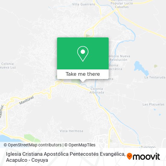 Mapa de Iglesia Cristiana Apostólica Pentecostés Evangélica