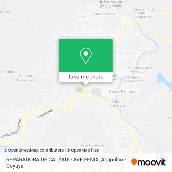 REPARADORA DE CALZADO AVE FENIX map