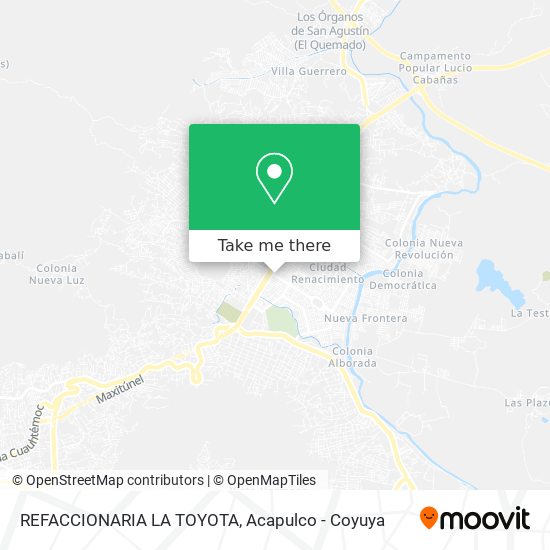 REFACCIONARIA LA TOYOTA map