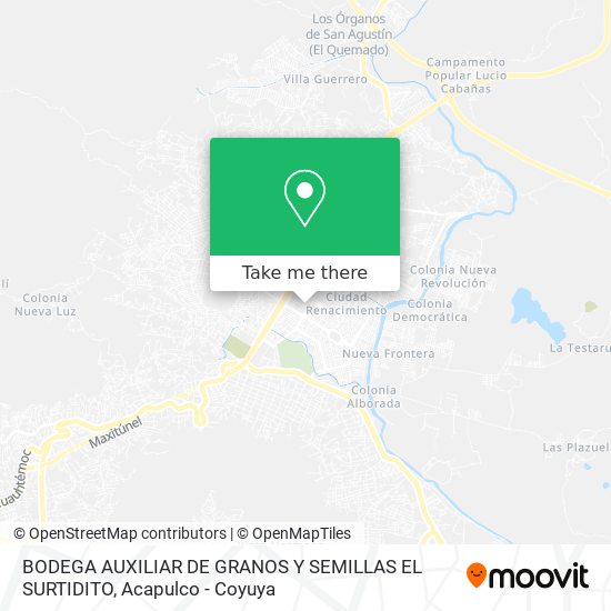BODEGA AUXILIAR DE GRANOS Y SEMILLAS EL SURTIDITO map