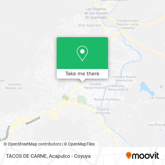 TACOS DE CARNE map