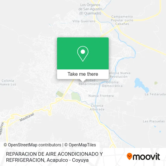 REPARACION DE AIRE ACONDICIONADO Y REFRIGERACION map