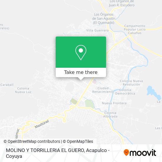 MOLINO Y TORRILLERIA EL GUERO map
