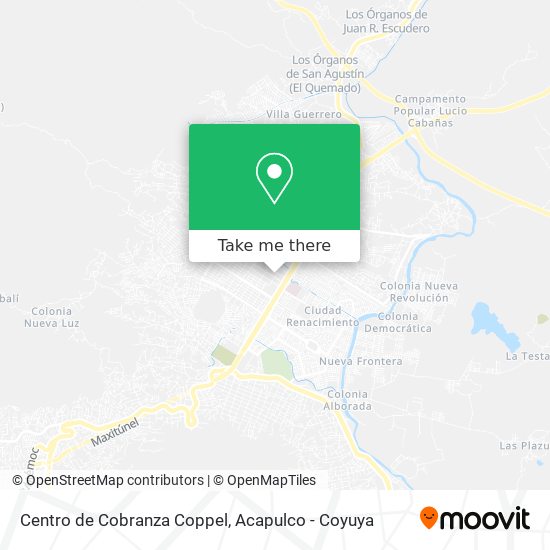 Centro de Cobranza Coppel map