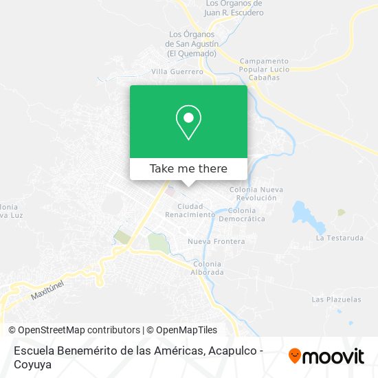 Escuela Benemérito de las Américas map