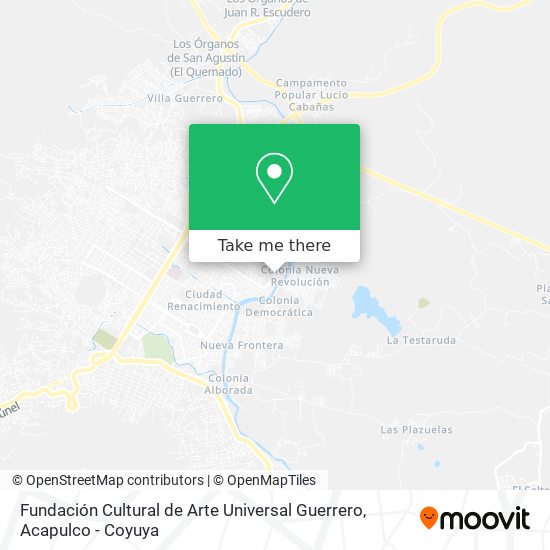 Fundación Cultural de Arte Universal Guerrero map