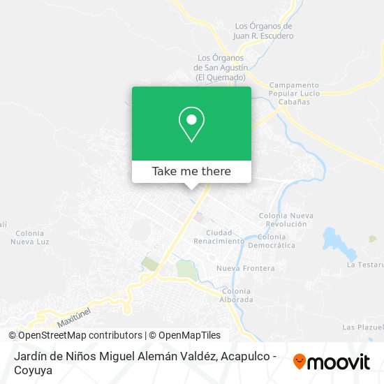 Jardín de Niños Miguel Alemán Valdéz map