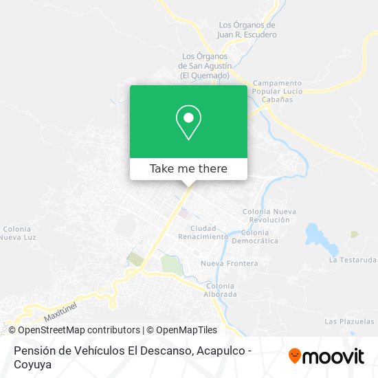 Mapa de Pensión de Vehículos El Descanso
