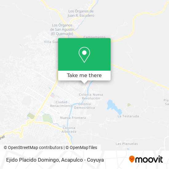 Ejido Placido Domingo map