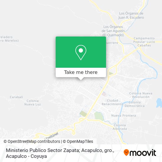 Ministerio Publico Sector Zapata; Acapulco, gro. map