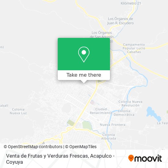 Venta de Frutas y Verduras Frescas map