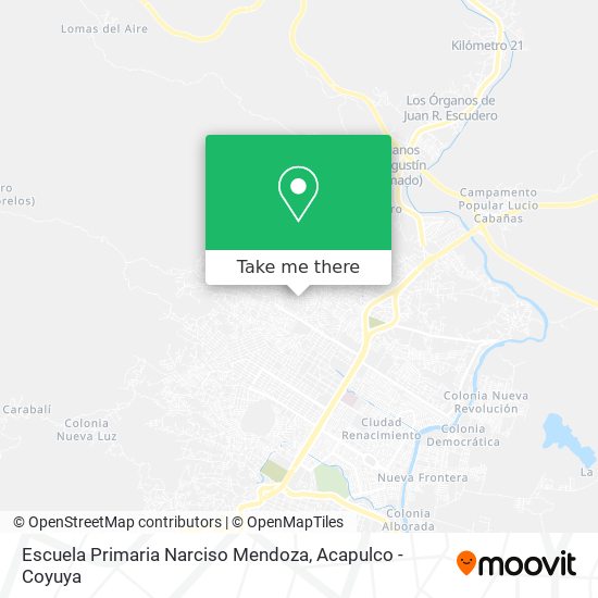 Mapa de Escuela Primaria Narciso Mendoza