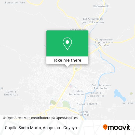 Mapa de Capilla Santa Marta