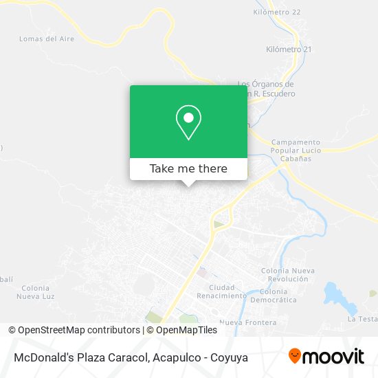 Mapa de McDonald's Plaza Caracol