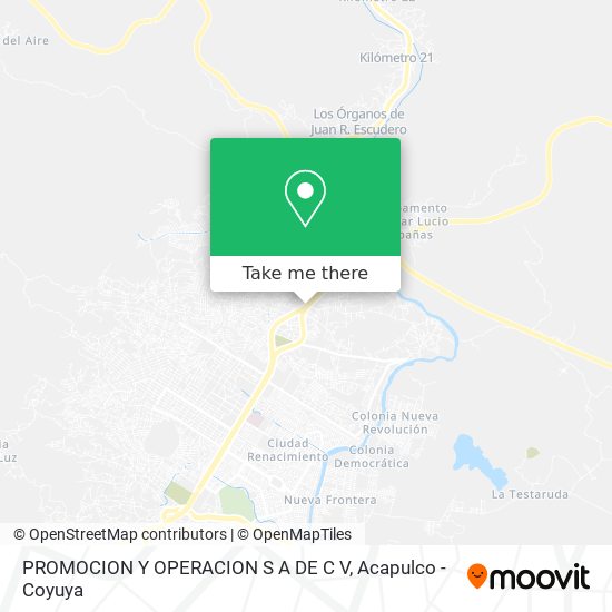 Mapa de PROMOCION Y OPERACION S A DE C V