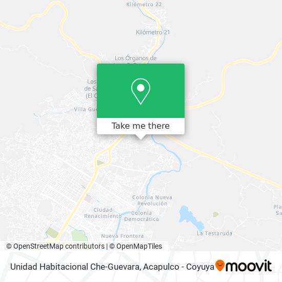 Unidad Habitacional Che-Guevara map
