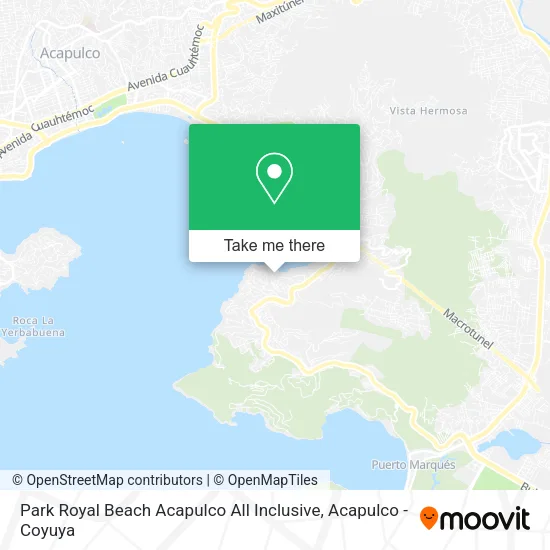 Park Royal Beach Acapulco All Inclusive map