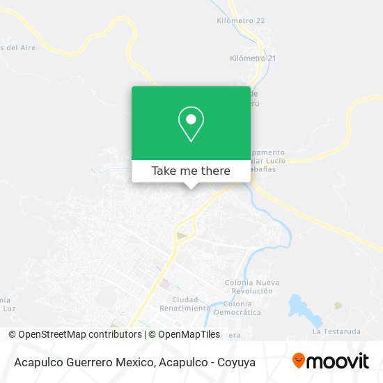 Acapulco Guerrero Mexico map