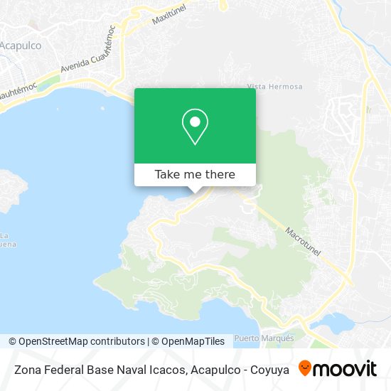 Zona Federal Base Naval Icacos map
