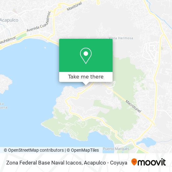 Mapa de Zona Federal Base Naval Icacos