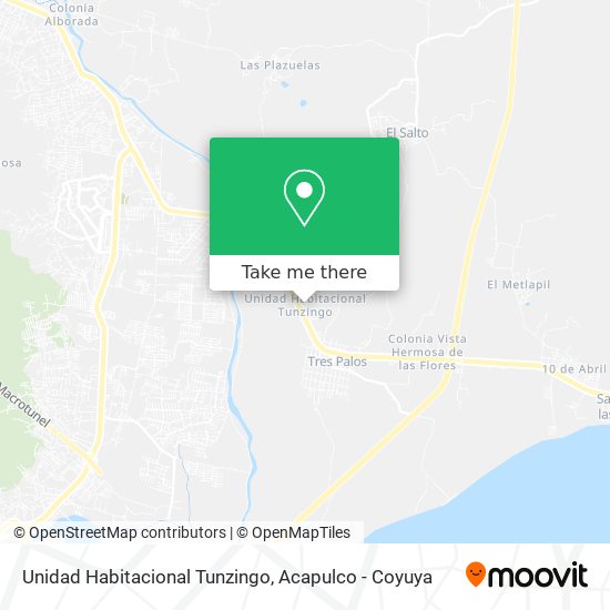 Unidad Habitacional Tunzingo map