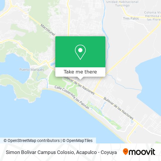 Mapa de Simon Bolivar Campus Colosio