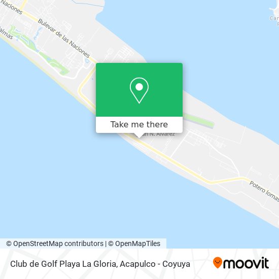 Club de Golf Playa La Gloria map