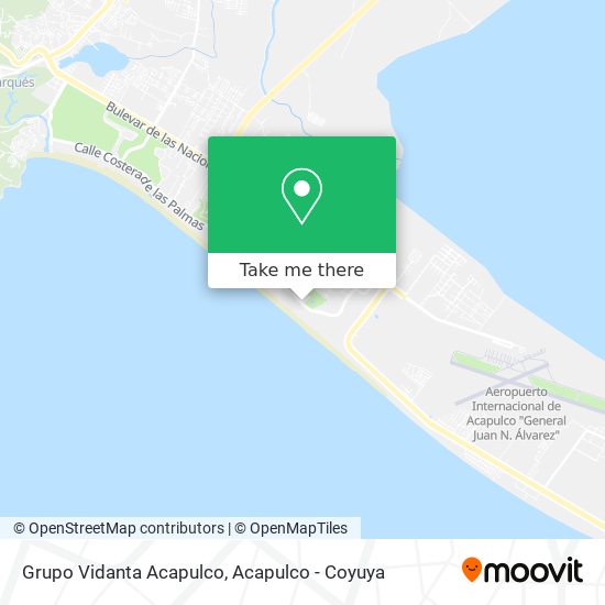 Mapa de Grupo Vidanta Acapulco