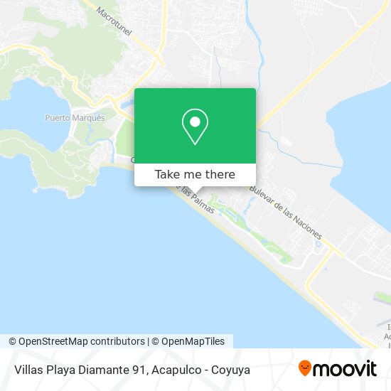 Villas Playa Diamante 91 map