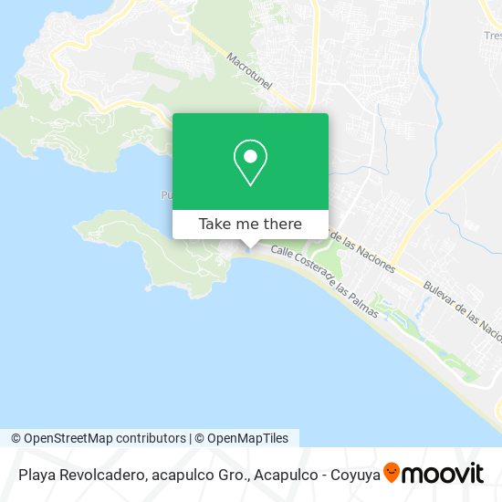 Playa Revolcadero, acapulco Gro. map