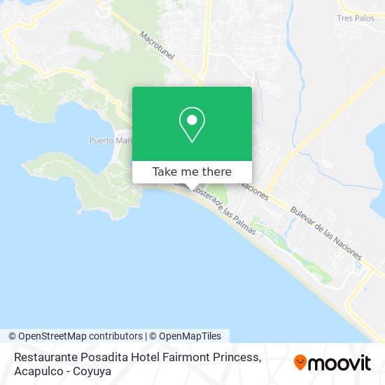 Mapa de Restaurante Posadita Hotel Fairmont Princess